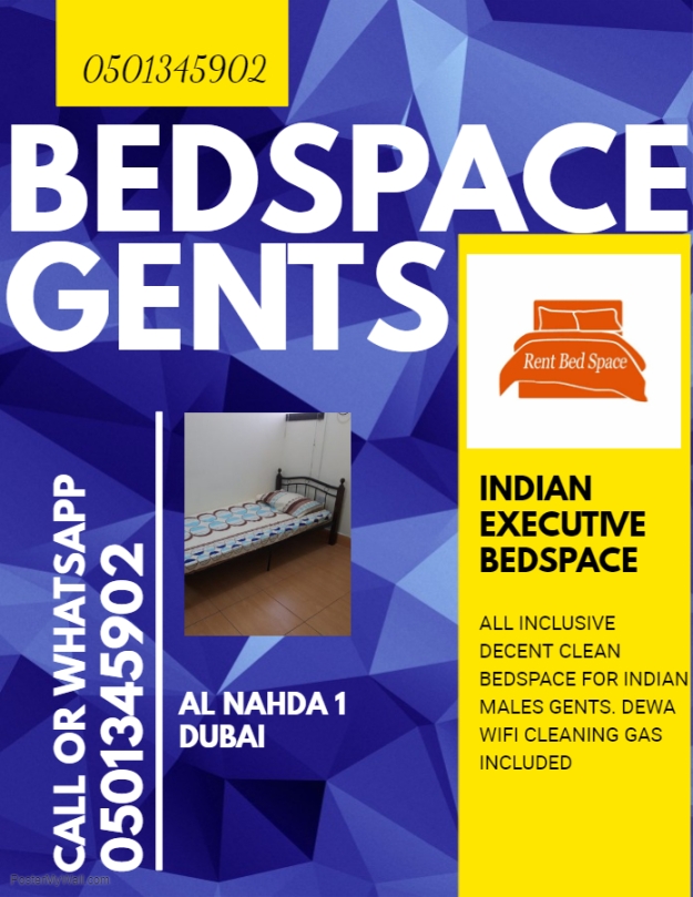 Bachelor Indian Bedspace available Dubai